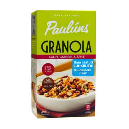 Image of: Paulúns Krõbe Granola kaneeli ja õunaga 450g x 8