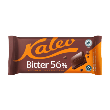 Image of: Kalev Bitter 56% mõõdukalt tume šokolaad 100g x 15