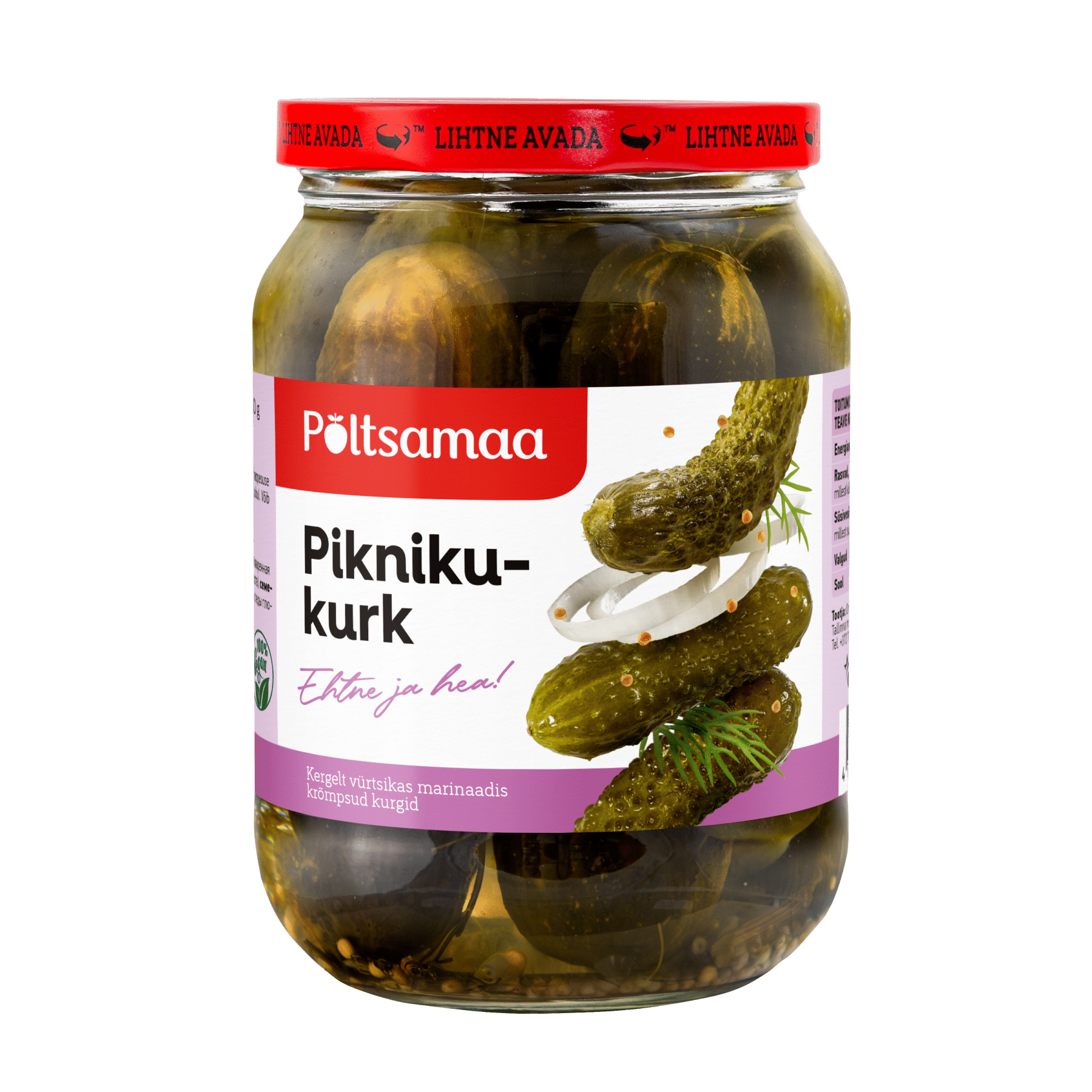 Image of: Põltsamaa Piknikukurk (terve) 680g x 8