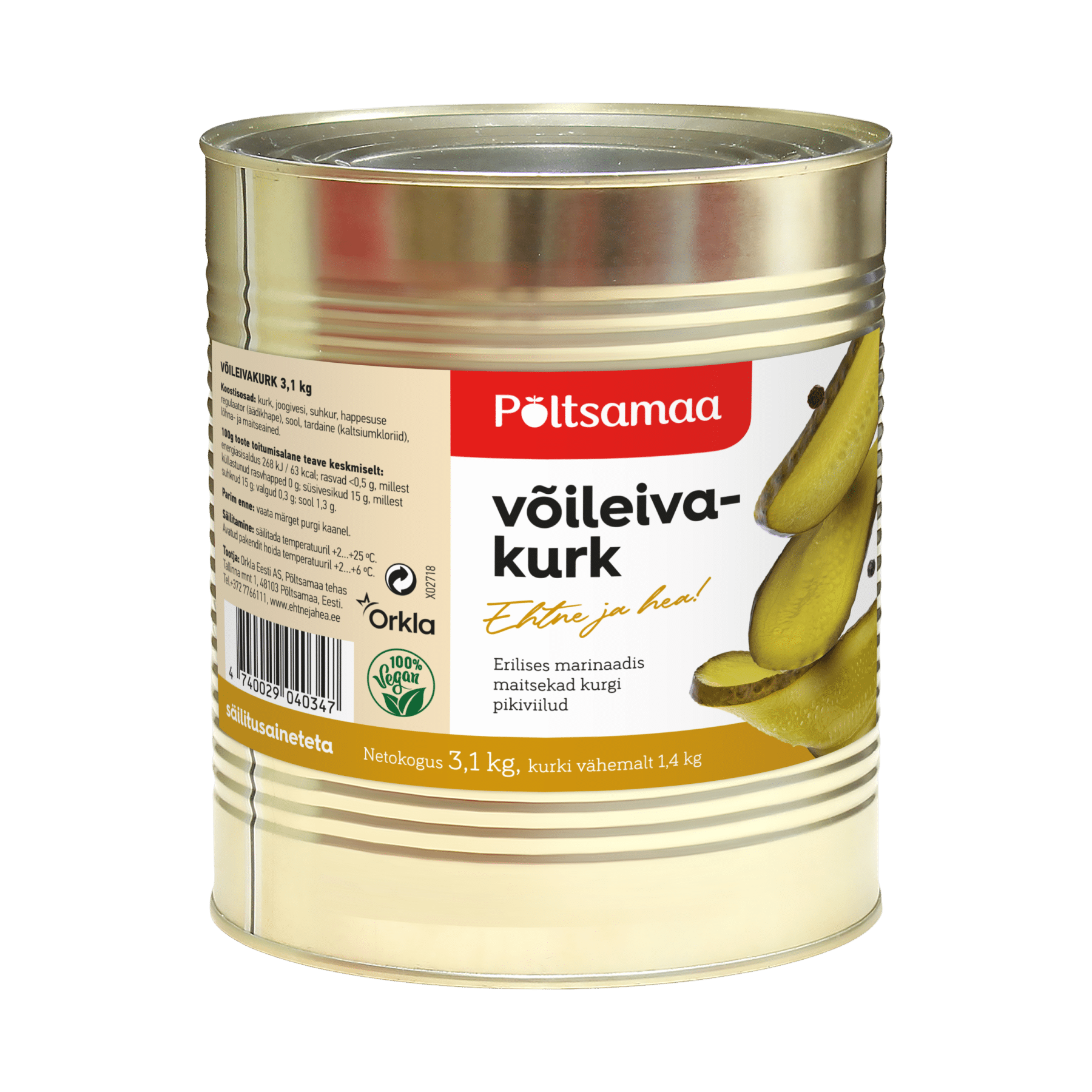 Image of: Põltsamaa Võileivakurk 3.1kg x 1