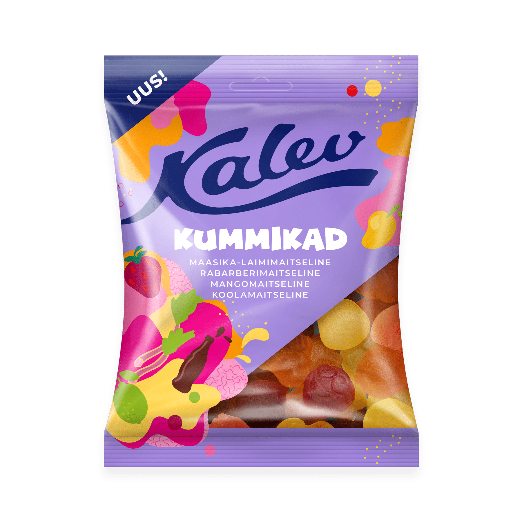 Image of: Kalev Kummikad rõõmsate kummikommide segu 120g x 30