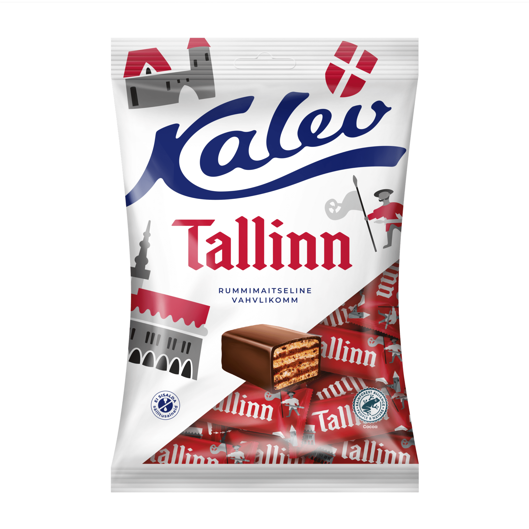 Image of: Kalev Tallinn rummimaitselised vahvlikommid 150g x 15