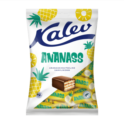 Image of: Kalev Ananass ananassimaitselised vahvlikommid 150g x 15