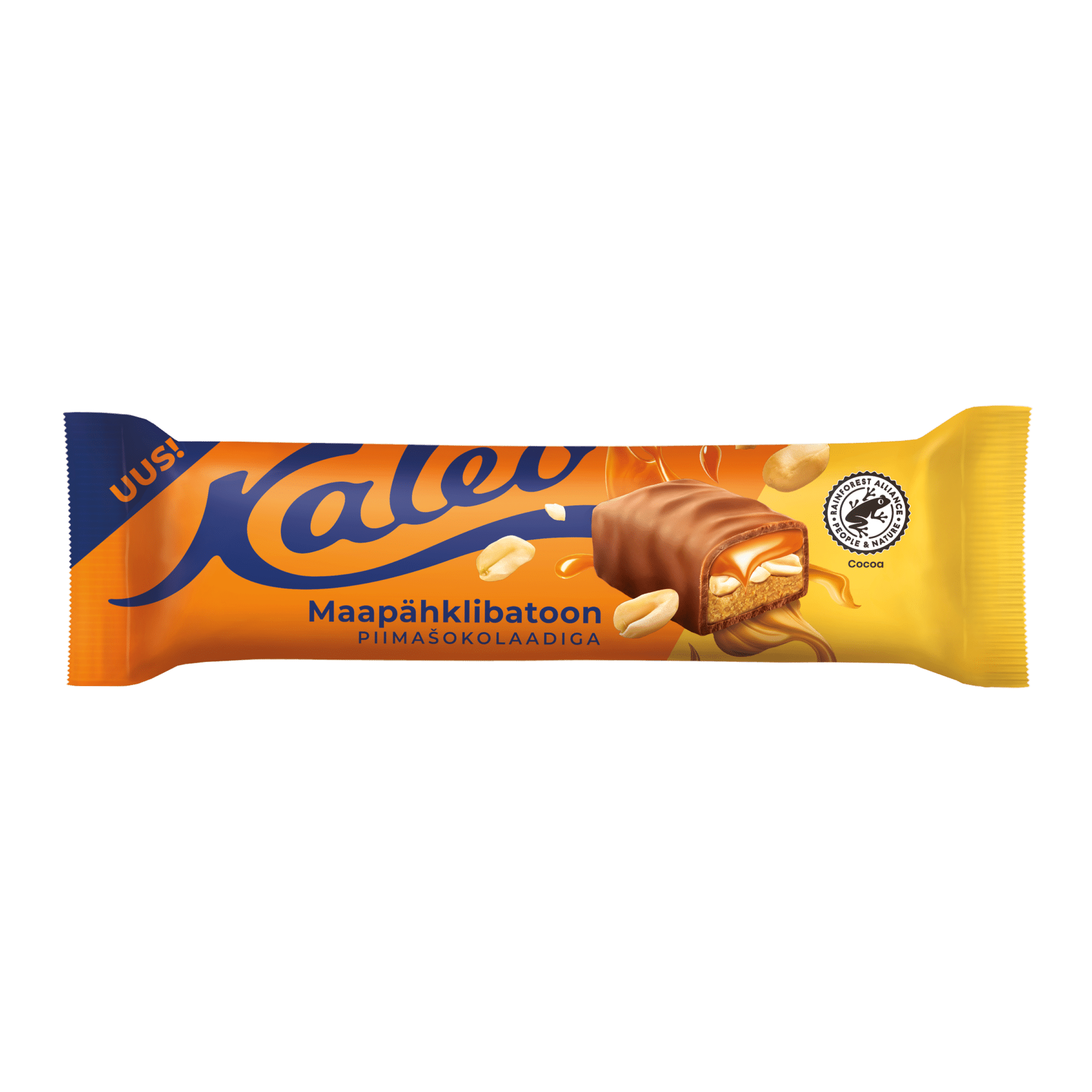 Image of: Kalev maapähklibatoon karamelliga piimašokolaadis 50g x 15