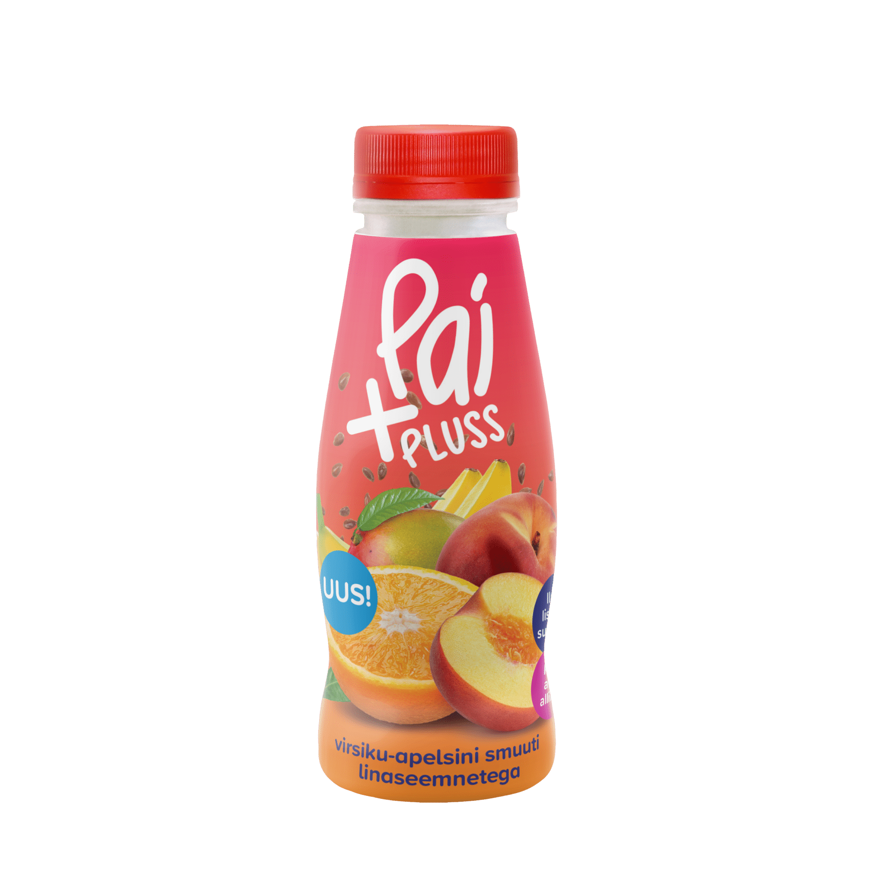 Image of: Pai pluss Virsiku-apelsini smuuti linaseemnetega 280ml x 10