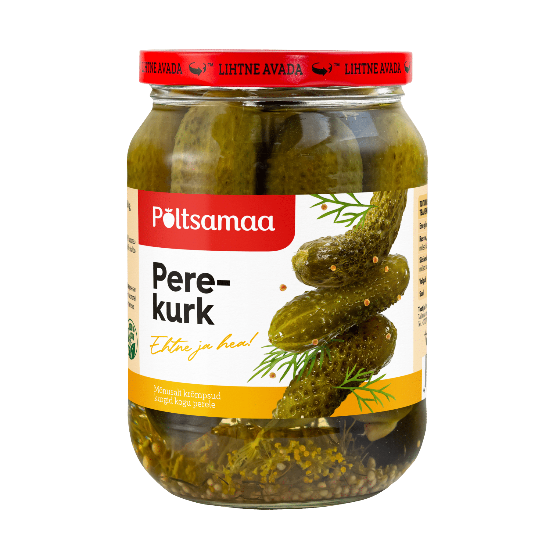 Image of: Põltsamaa Perekurk (terved) 680g x 8