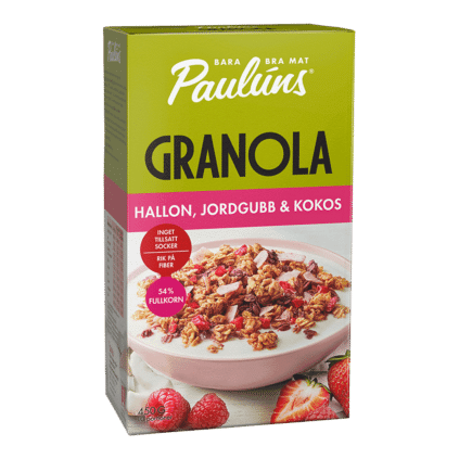 Image of: Paulúns Krõbe Granola vaarika, maasika ja kookosega 450g x 8