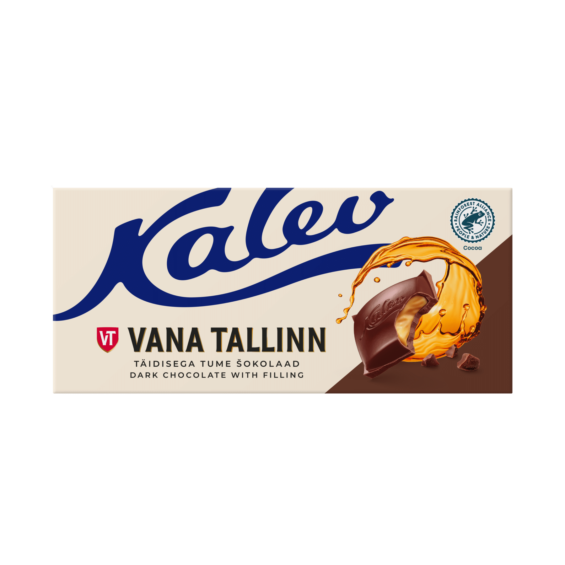 Image of: Kalev Vana Tallinn liköörikreemi täidisega tume šokolaad 103g x 13