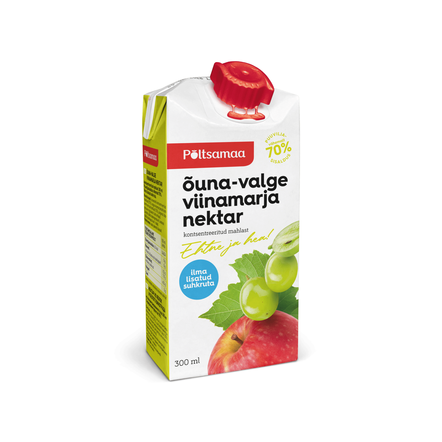 Image of: Põltsamaa Õuna-valge viinamarja nektar 300ml x 24