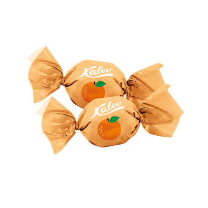 Tootepilt tootele Kalev apelsinimaitseline täidisega karamell kaalu 1kg x 6