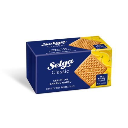 Tootepilt tootele Selga banaanimaitselised vormiküpsised 180g x 48