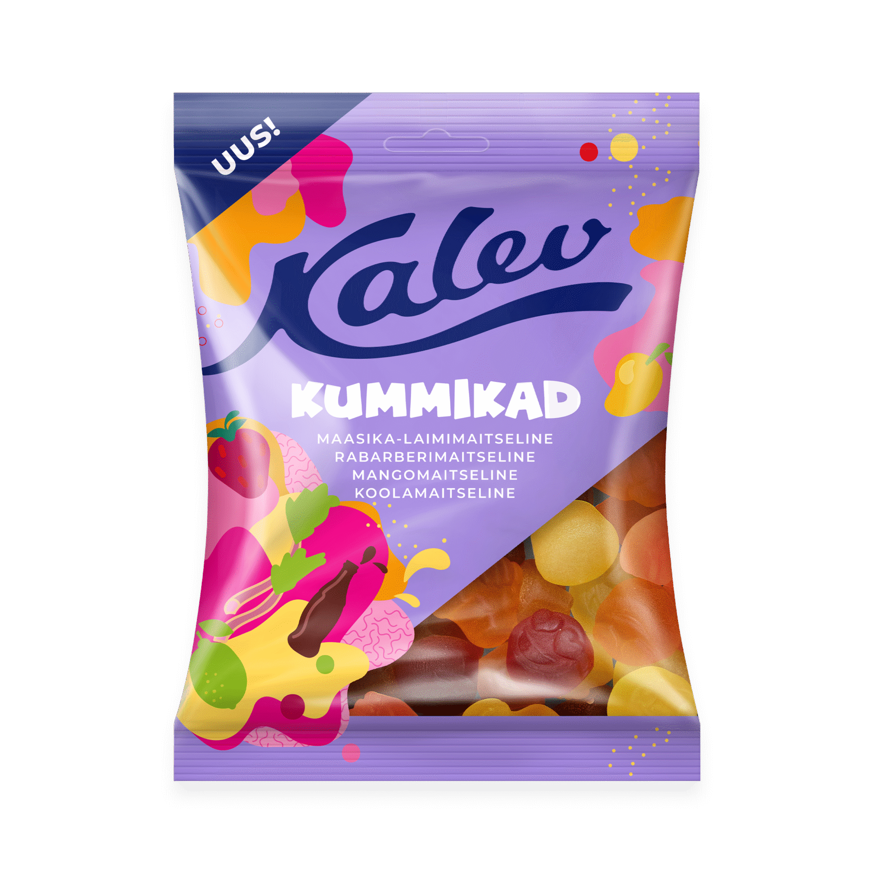 Tootepilt tootele Kalev Kummikad rõõmsate kummikommide segu 120g x 30