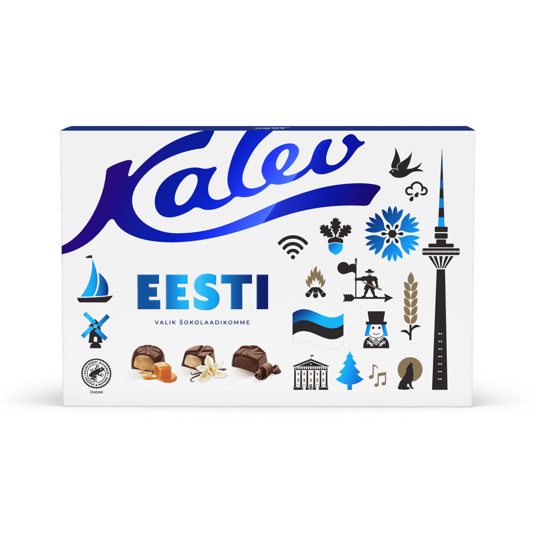 Tootepilt tootele Kalev Eesti valik šokolaadikomme 186g x 8