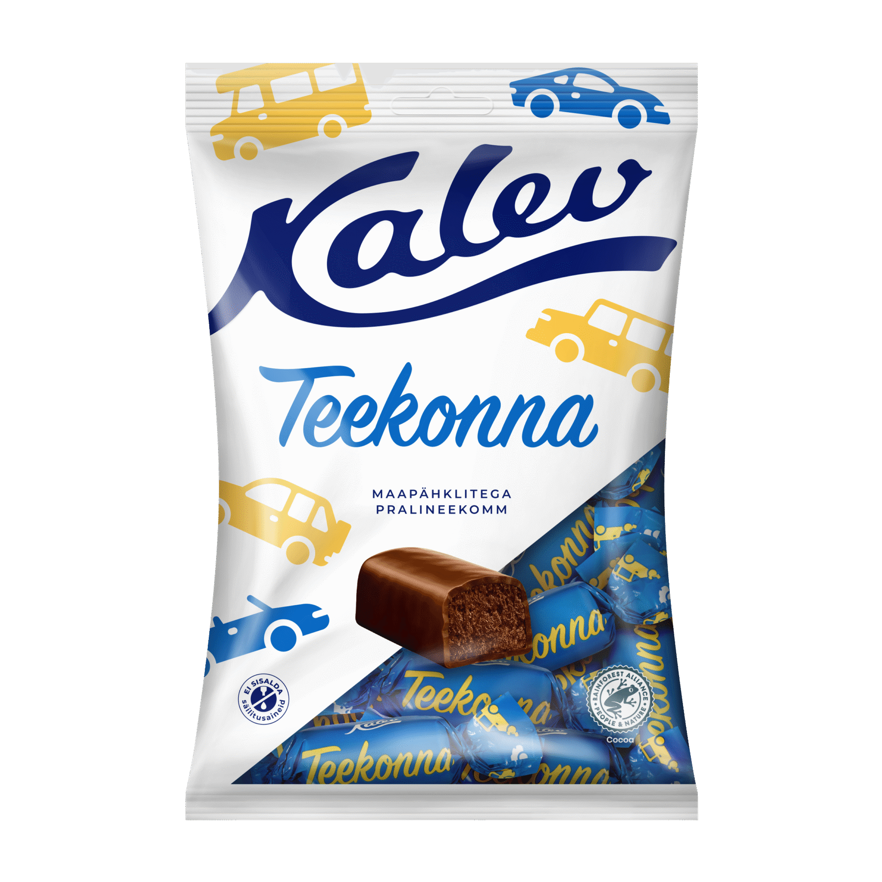 Tootepilt tootele Kalev Teekonna maapähklitega pralineekomm 175g x 21