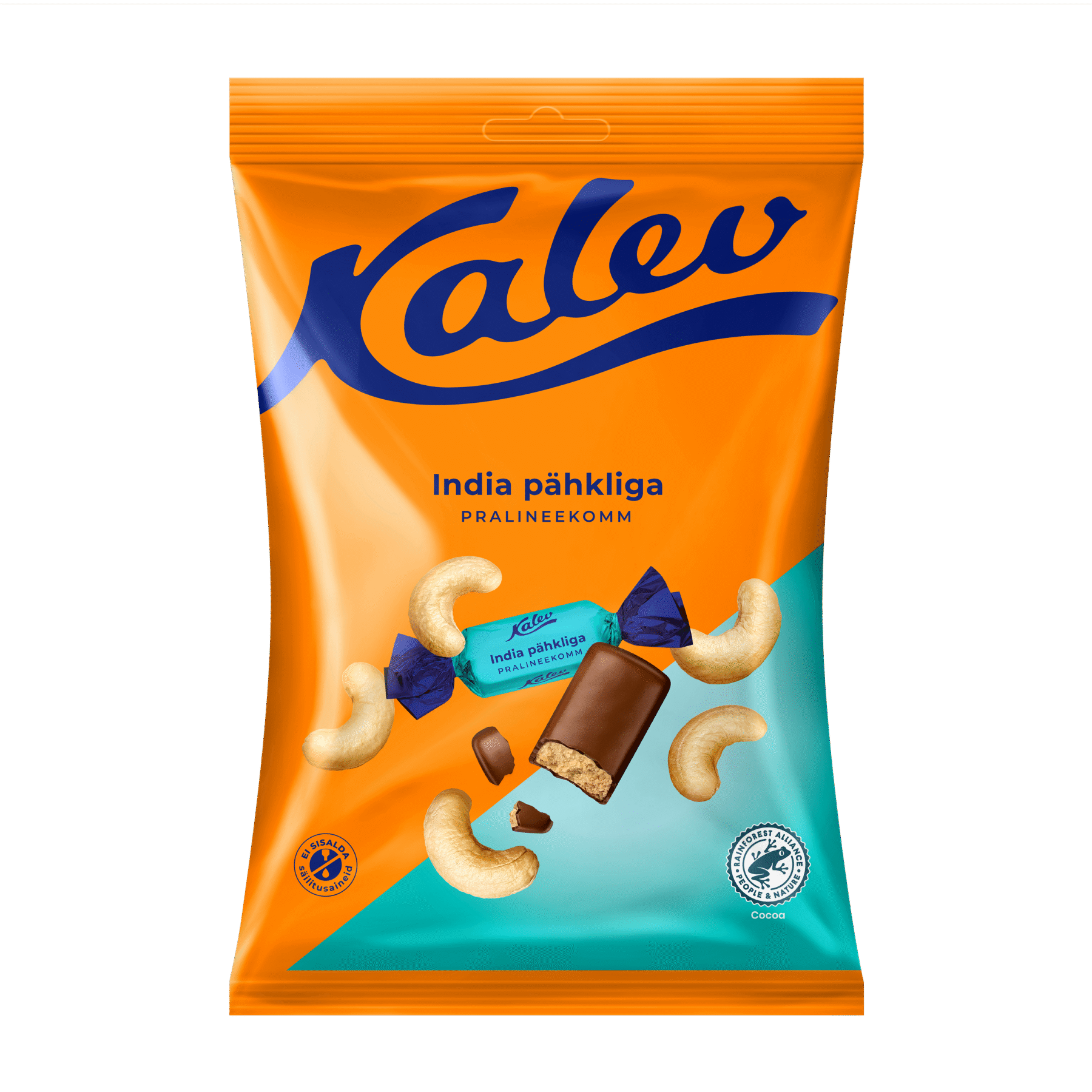 Tootepilt tootele Kalev pralineekommid india pähkliga 175g x 21