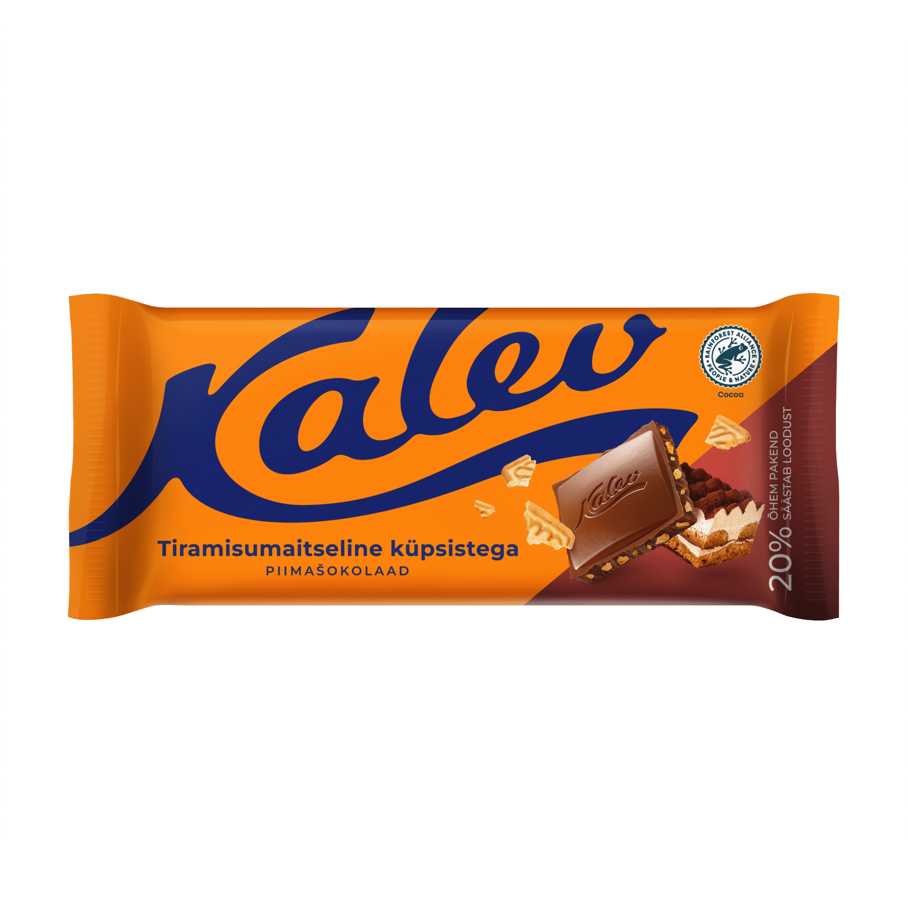 Tootepilt tootele Kalev tiramisumaitseline piimašokolaad küpsisega 100g x 13