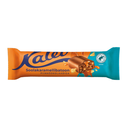 Tootepilt tootele Kalev soolakaramelli batoon piimašokolaadis 40g x 25