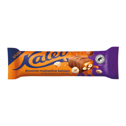 Tootepilt tootele Kalev brownie-maitseline batoon karamelli ja metspähklitega piimašokolaadis 50g x 15