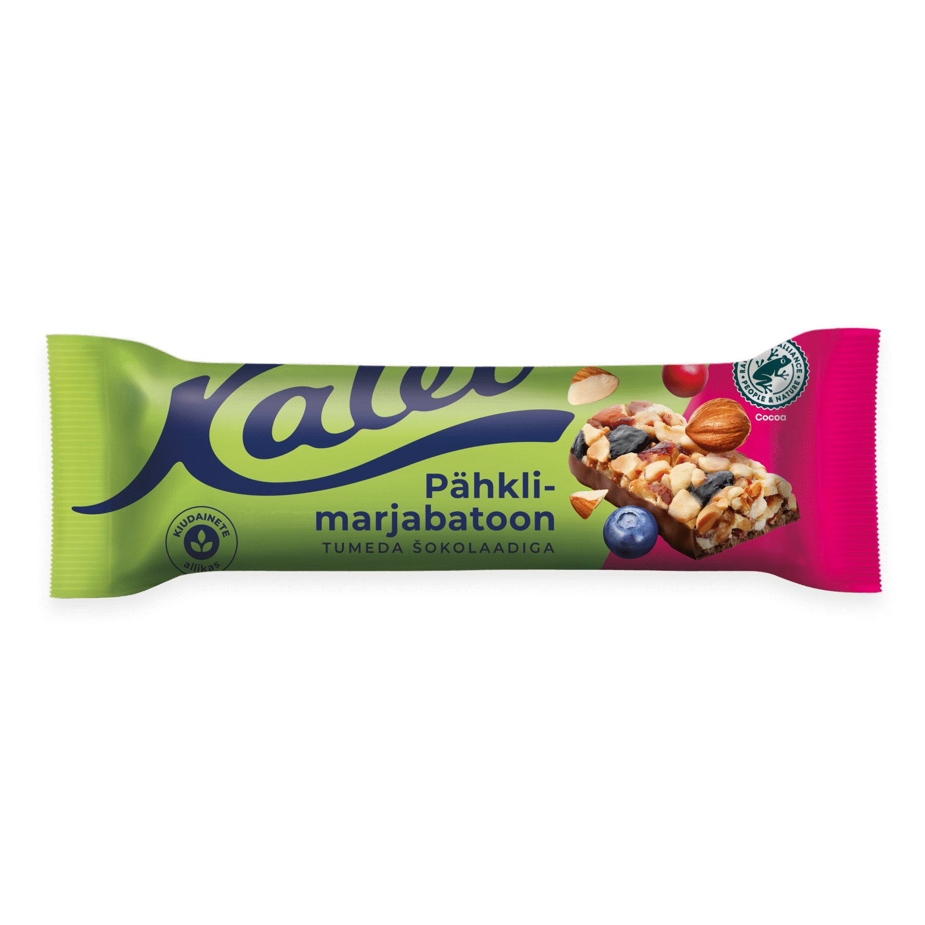 Tootepilt tootele Kalev pähkli-marjabatoon tumeda šokolaadiga 44g x 30