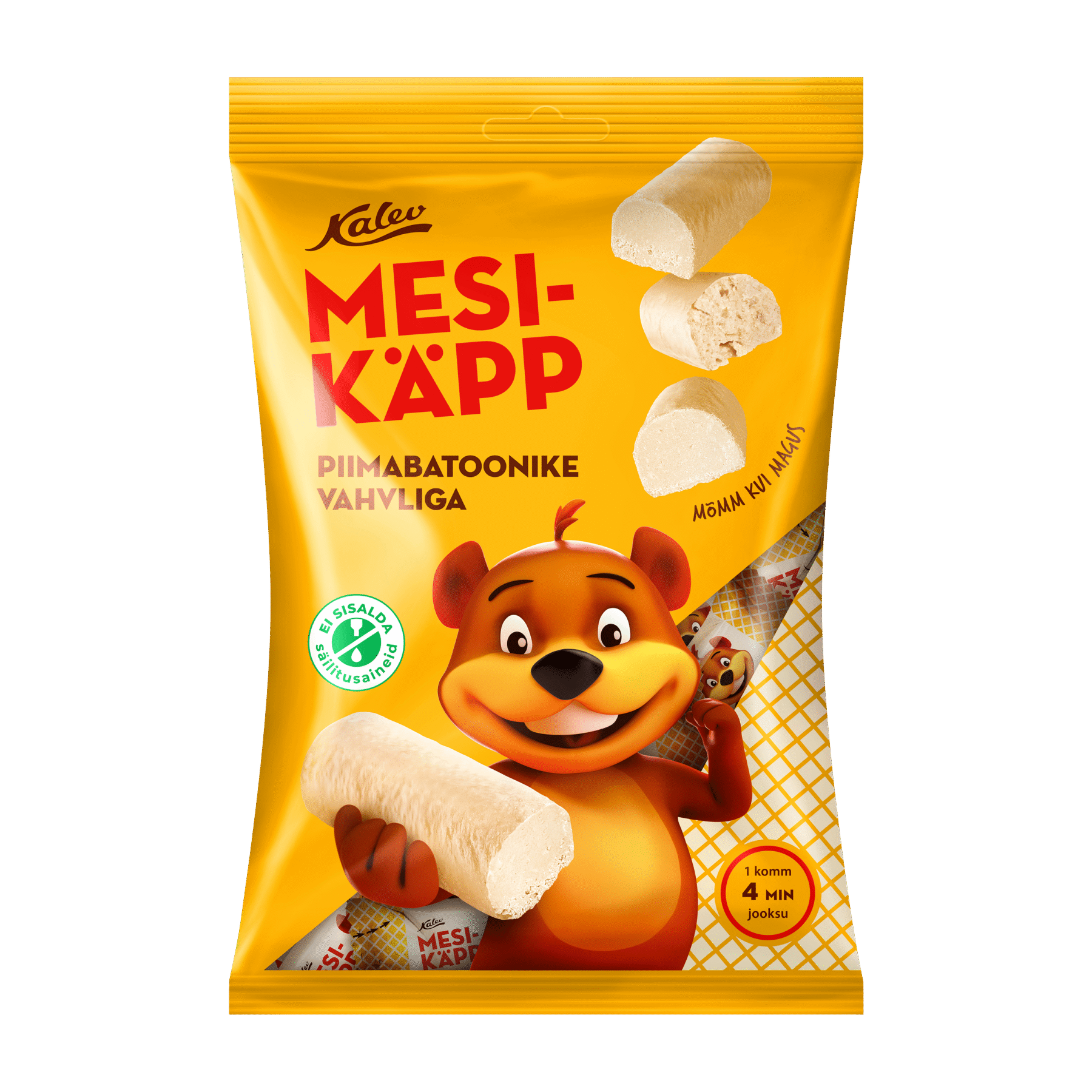 Tootepilt tootele Mesikäpp piimabatoonike vahvliga 150g x 21