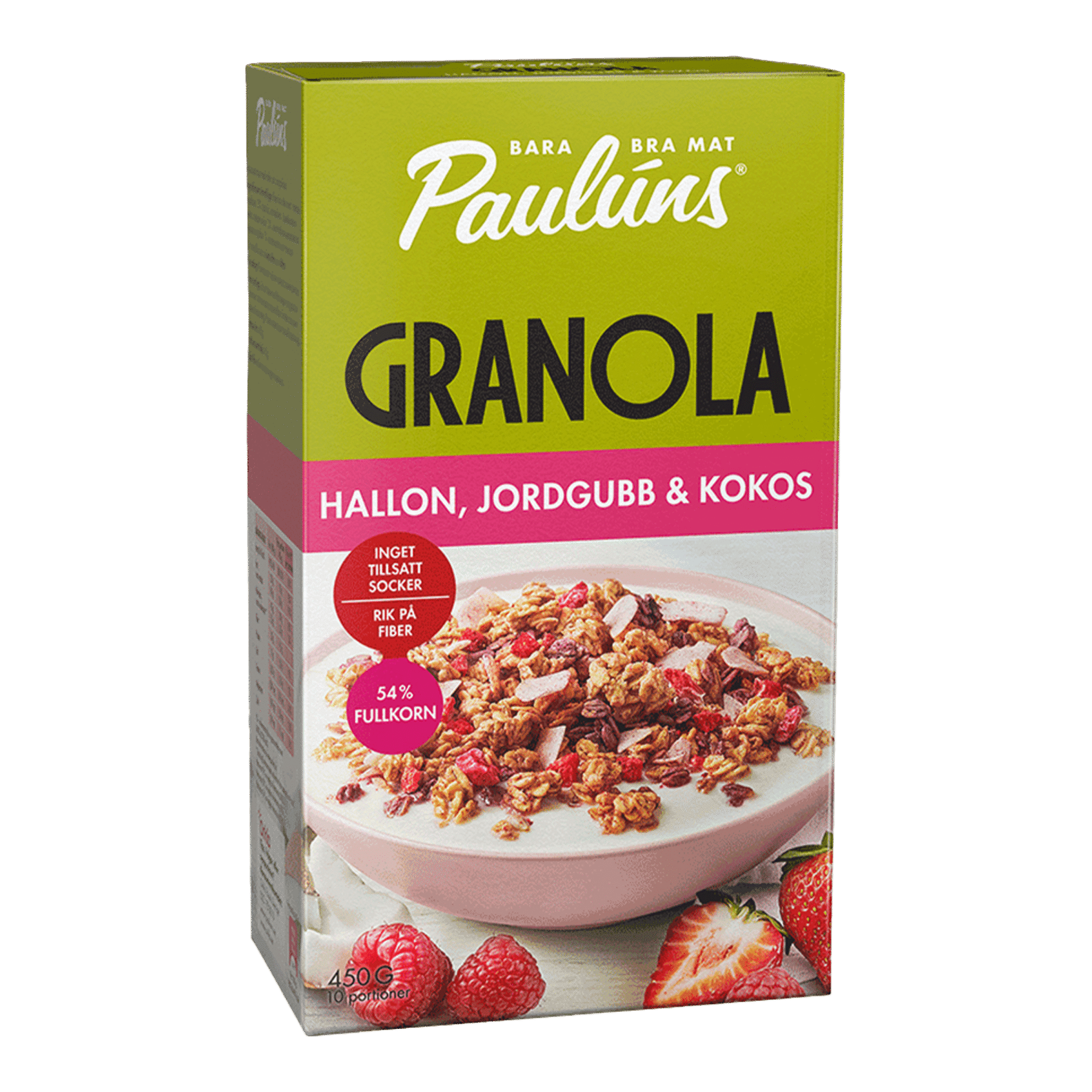 Tootepilt tootele Paulúns Krõbe Granola vaarika, maasika ja kookosega 450g x 8