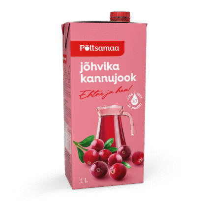 Tootepilt tootele Põltsamaa Kannujook jõhvika 1L x 12