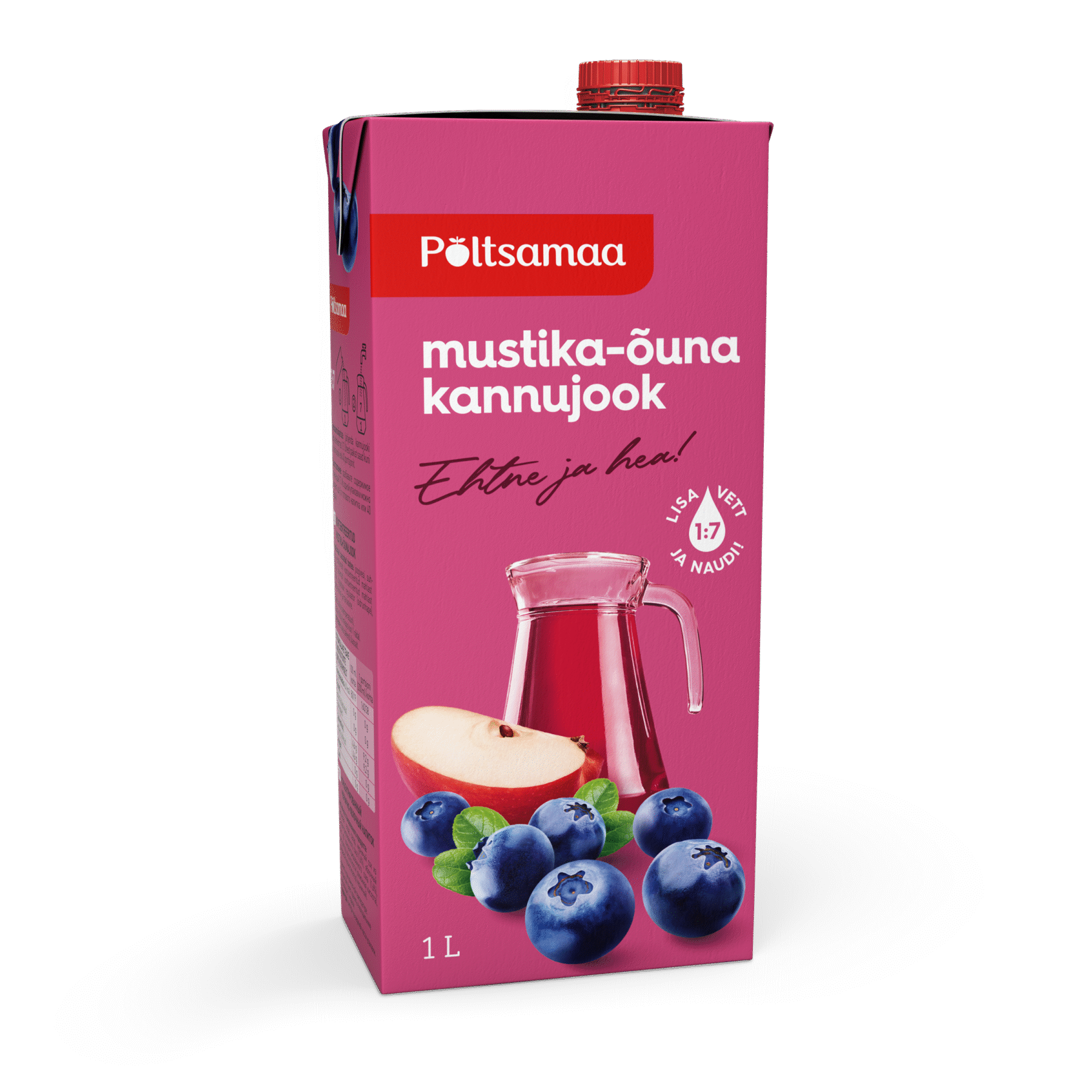 Tootepilt tootele Põltsamaa Kannujook mustika-õuna 1L x 12