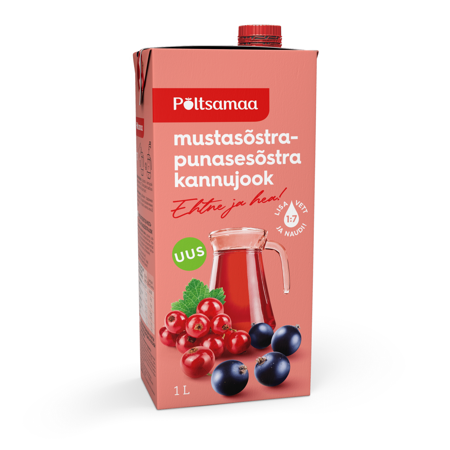 Tootepilt tootele Põltsamaa Kannujook mustasõstra-punasesõstra 1L x 12