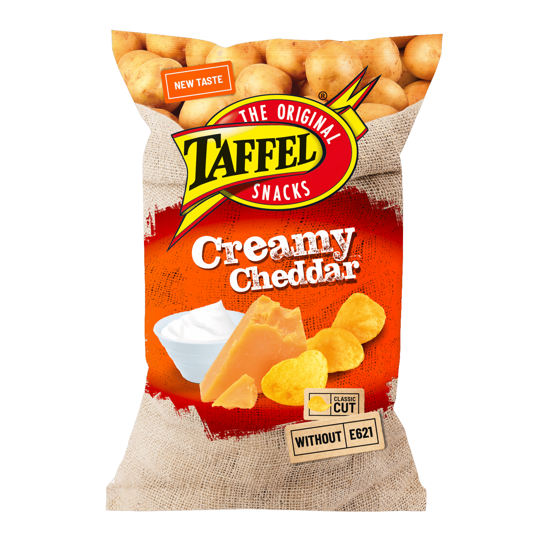 Tootepilt tootele Taffel Cheddari juustu maitselised siledad kartulilaastud 180g x 18