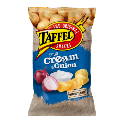 Tootepilt tootele Taffel hapukoore-sibulamaitselised kartulilaastud 75g x 28