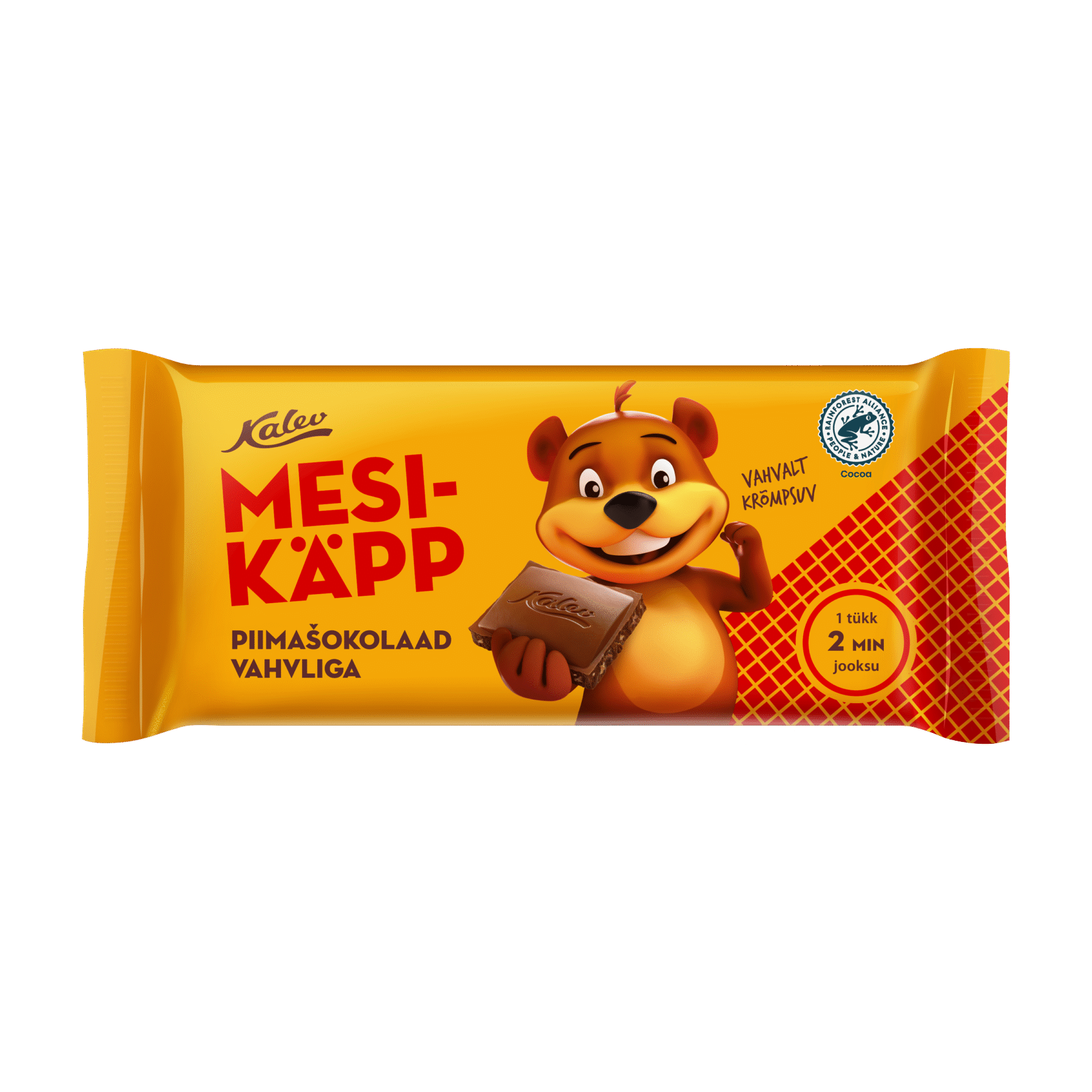 Tootepilt tootele Mesikäpp piimašokolaad vahvliga 100g x 13