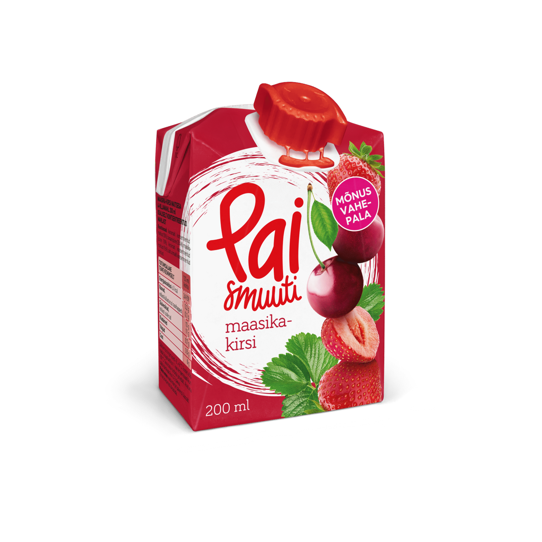Tootepilt tootele Pai maasika-kirsi smuuti 200ml x 18