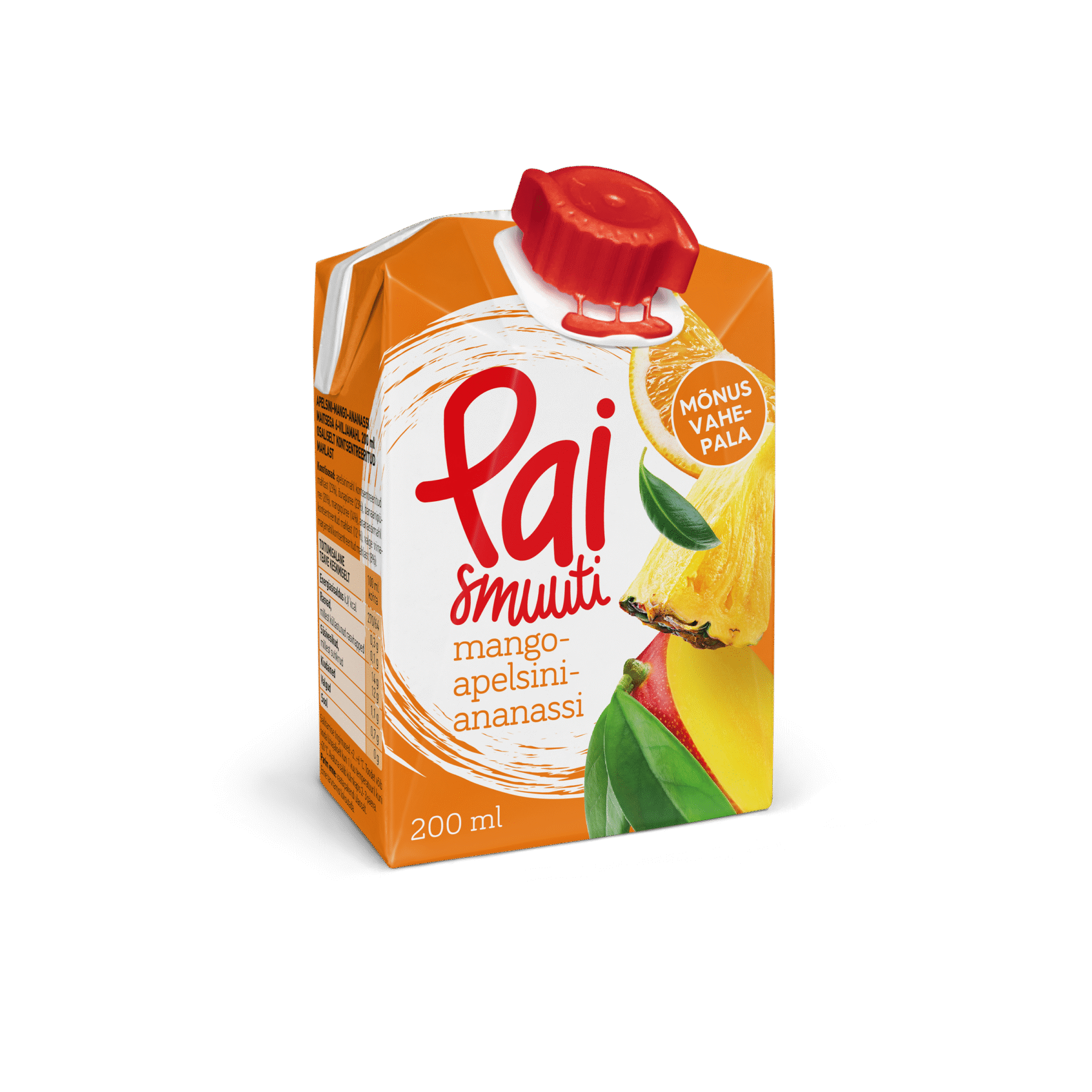 Tootepilt tootele Pai Mango-apelsini-ananassi smuuti 200ml x 18