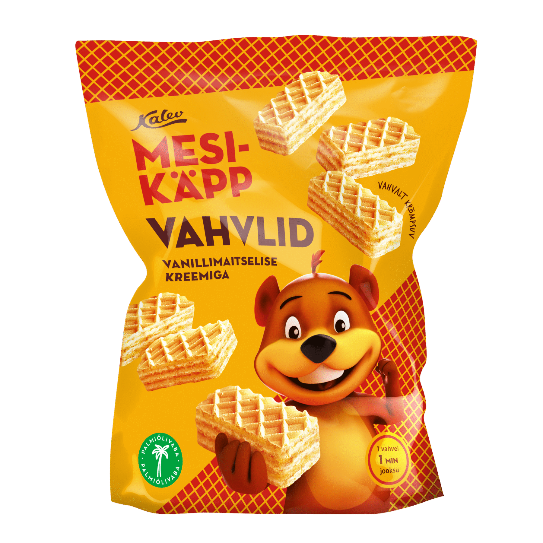 Tootepilt tootele Mesikäpp vanillimaitselise kreemiga vahvlid 250g x 12
