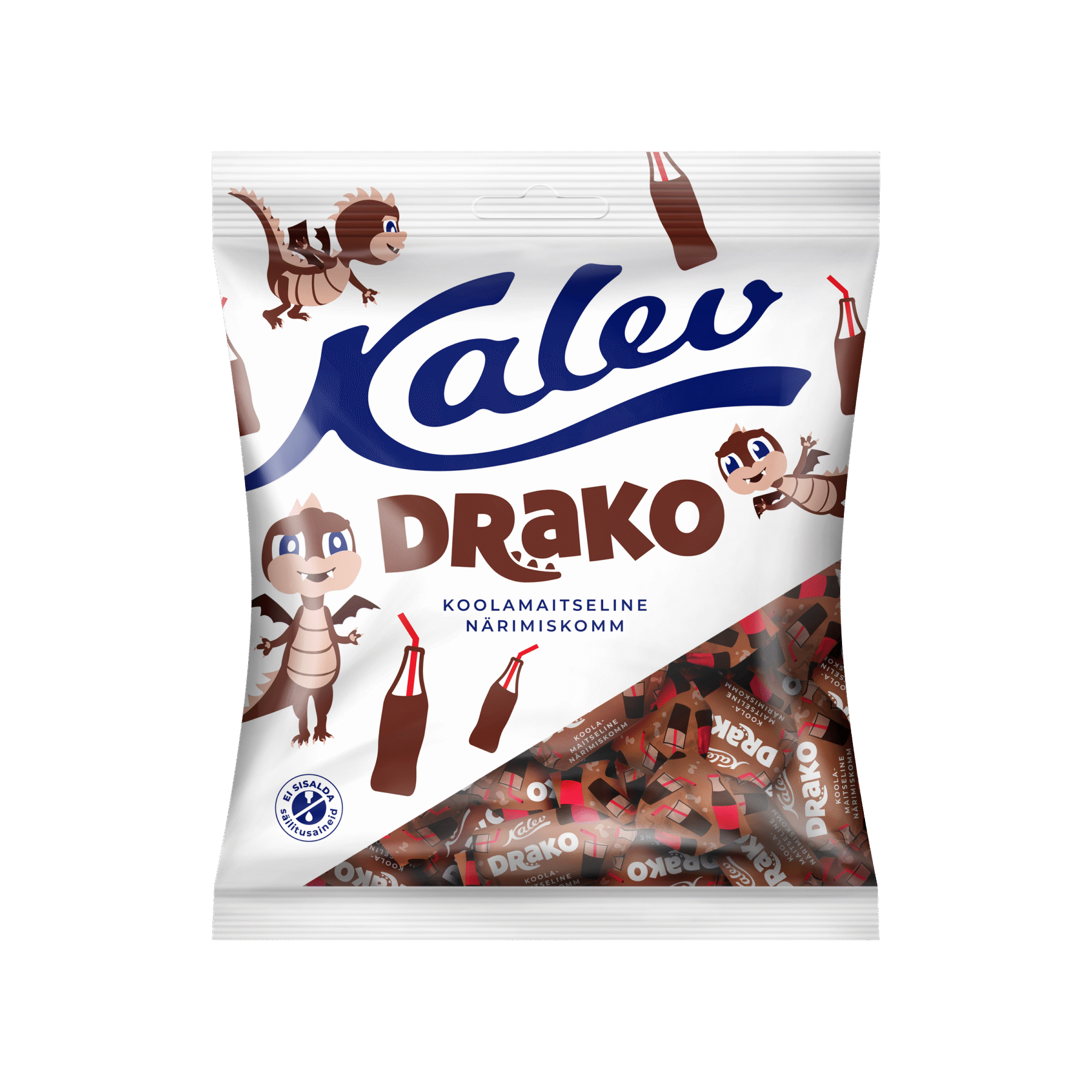 Kalev Drako koolamaitselised närimiskommid 110g x 27