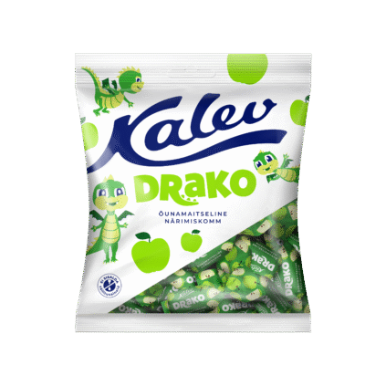 Kalev Drako õunamaitselised närimiskommid 110g x 27