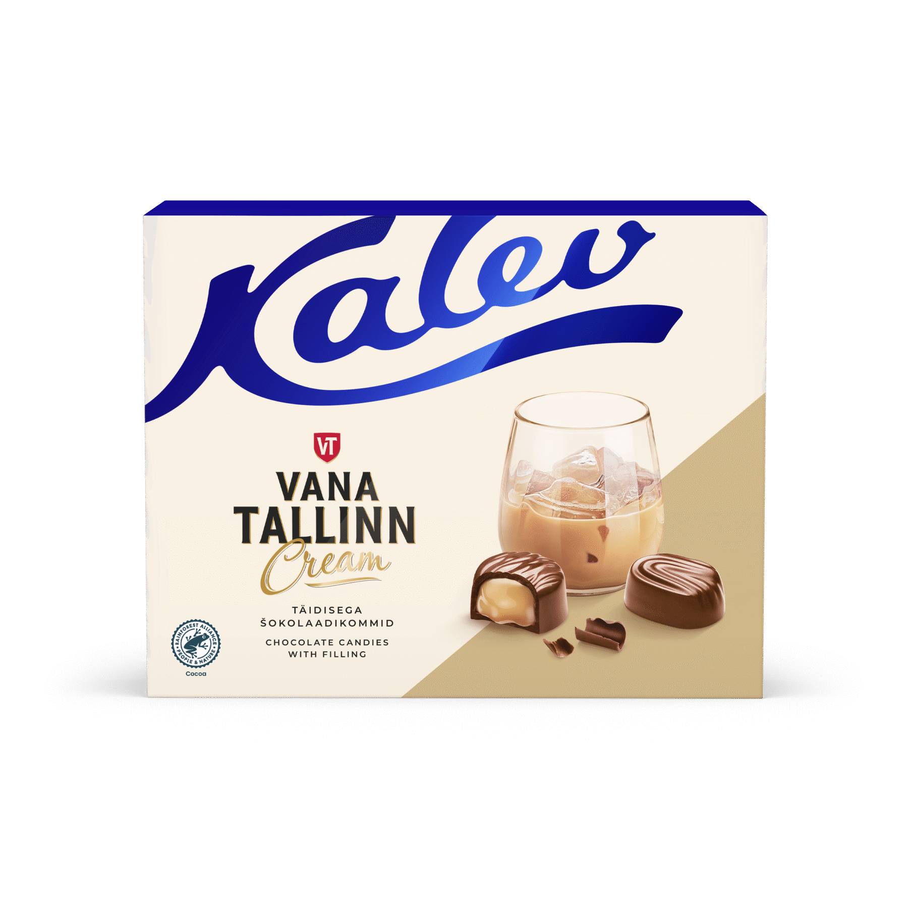 Kalev Chocolate candies with Vana Tallinn Cream liqueur cream filling 122g x 16