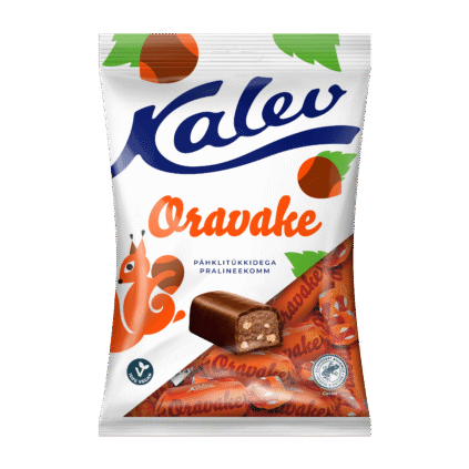 Kalev Oravake пралиновые конфеты с кусочками орехов 175г x 21
