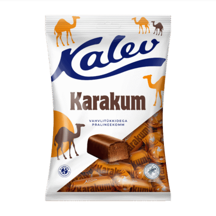 Kalev Karakum vahvlitükkidega pralineekomm 175g x 21