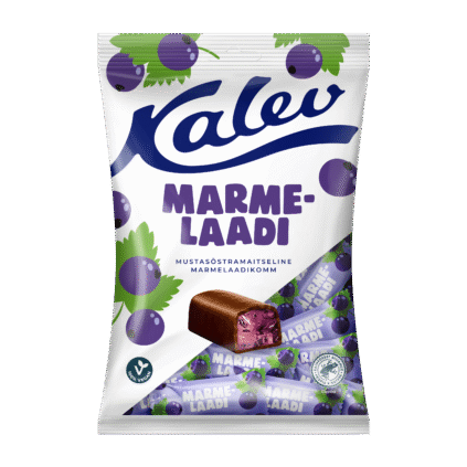 Kalev blackcurrant-flavoured jelly candies 175g x 21