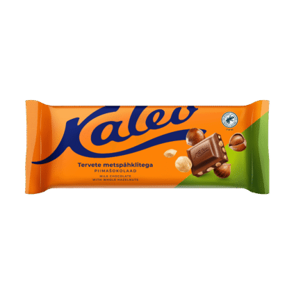 Kalev milk chocolate with whole hazelnuts 190g x 9