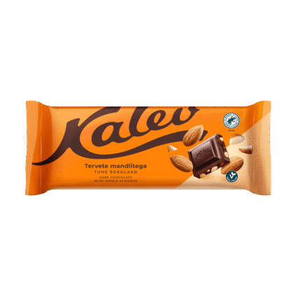Kalev темный шоколад с цельным миндалем 190г x 9