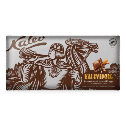 Kalev Kalevipoeg milk chocolate with crushed almonds 270g x 10