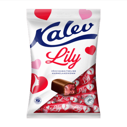 Kalev Lily jõhvikamaitselised marmelaadikommid 175g x 21