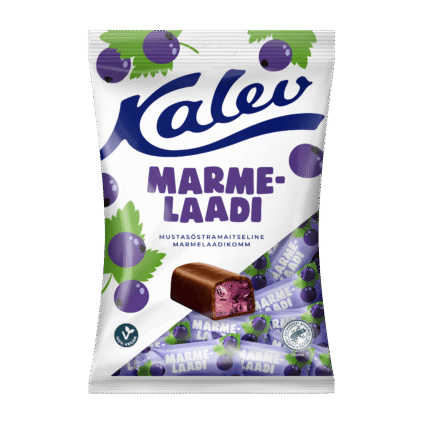 Kalev мармеладные конфеты со вкусом черной смородины 175г x 21