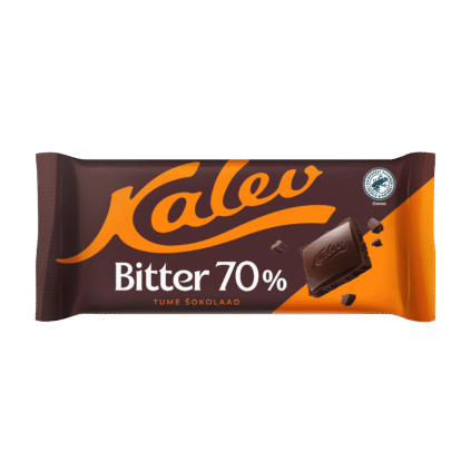 Tootepilt tootele Kalev Bitter 70% tume šokolaad 100g x 15