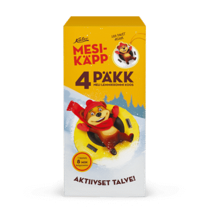 Tootepilt tootele Mesikäpp 4Päkk kommipakk jõulu 420g x 12