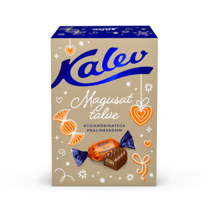 Tootepilt tootele Kalev riisikrõbinatega pralineekomm piimašokolaadis 150g x 16
